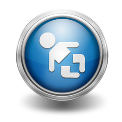 Icono borde metalico bebe