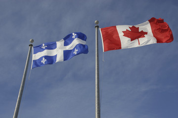 Quebec and Canadian Flags