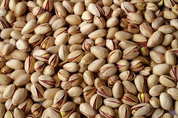 Pistachios background nuts