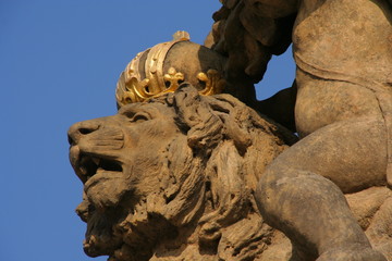 Obraz premium statue de lion, Prague