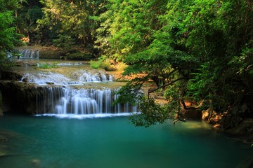 green river in green forest, Thailand.