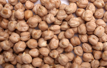 Dry raw organic chickpeas