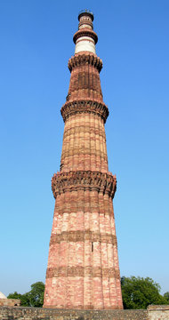 Qutb Minar tower monument in New Delhi, India
