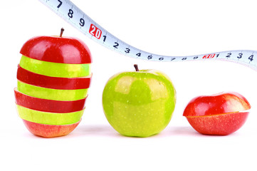 red and green apples
