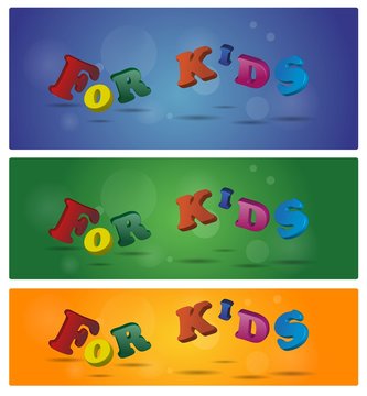 colourful sign for kids