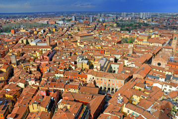 Fototapeta na wymiar Italy, Bologna aerial view