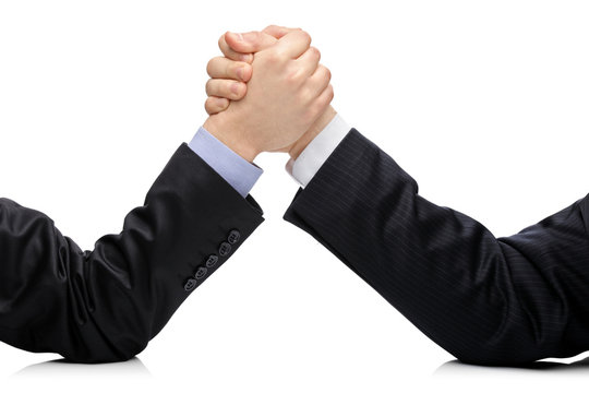 Business rival comptetition concept with two businessmen