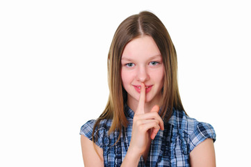 Fototapeta premium a teenage girl in studio