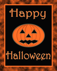Happy Halloween pumpkin illustration