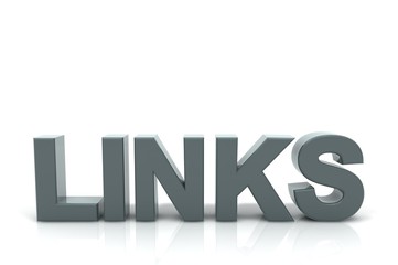 Schriftzug Links blaugrau