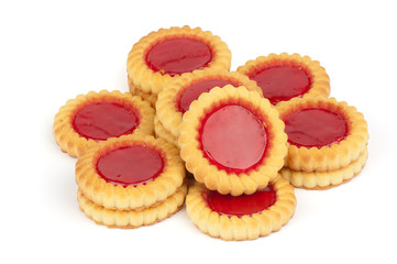 Sweet cookies with jam