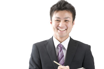 メモをとるビジネスマン