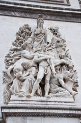 arc de triomphe  Paris détail  paix de 1815