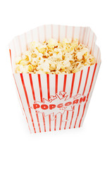 Popcorn bag isolated on the white background