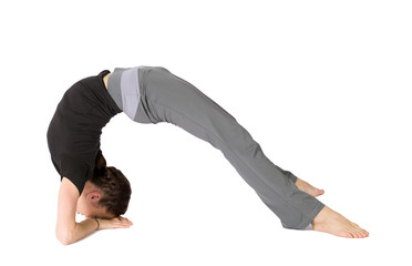 Woman in Bridge Stretching Pose