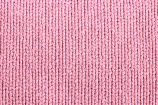 Fototapeta closeup of seamless pink knitted fabric texture