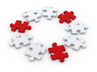 Obraz premium Teamwork puzzle