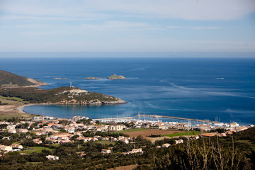 Naklejka premium Village de Macinaggio dans le Cap Corse