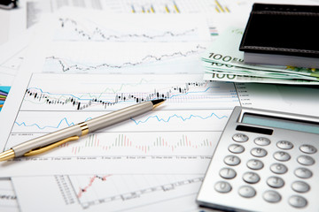 Obraz premium financial charts and graphs