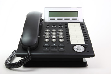 schwarzes Tisch-Telefon 