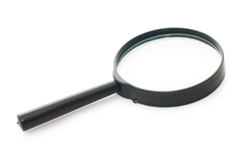 Magnifying glass isolated on white background