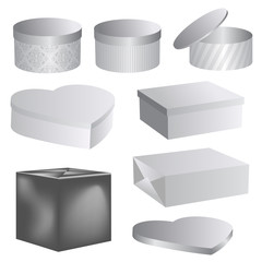 Blank boxes and containers