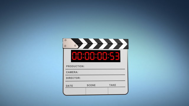 Clapper board, 3d animation