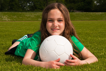 Fussballmädchen, football girl