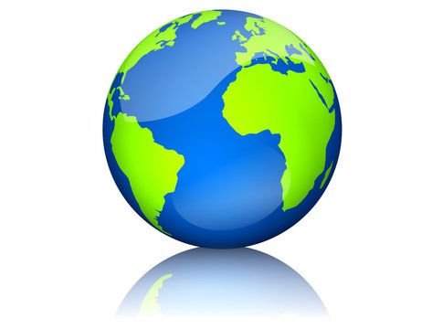 globe blue green