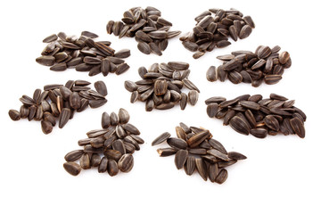sunflower seeds isolated on white