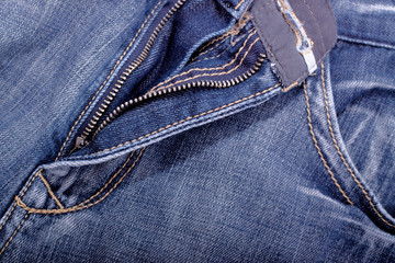 Blue jean pants closeup