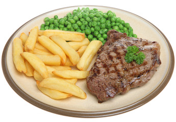 Sirloin Beef Steak & Chips Dinner