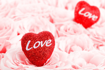 Beautiful pink roses background