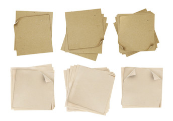 brown and yellow note paper