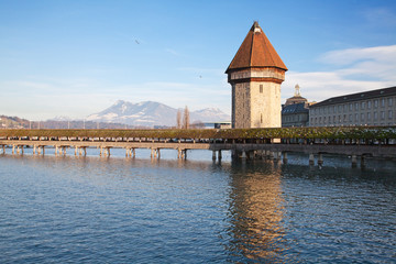 Famous wooden Chapel Bridge