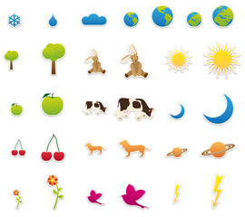 sticker/buttons nature