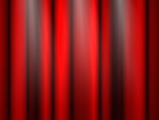 Spotlight on stage curtain