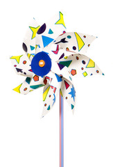 Colorful plastic wind mill