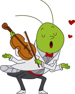 Grasshopper Playing The Violin