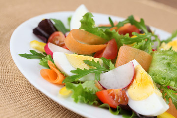 Salad with eggs