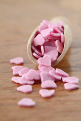 Pink sugar hearts