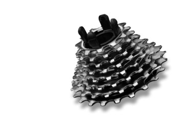 rennrad kassette auf weiß