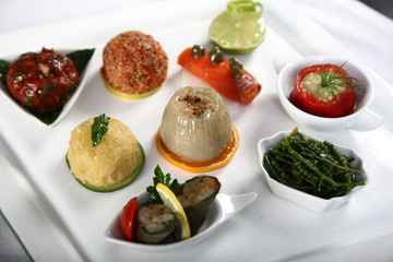 Dish of fresh and delicious appetizer