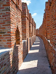old bridge in Verona over Adige river - Castelvecchio