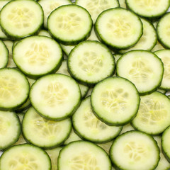 background with slices of cucumber
