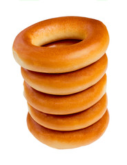 bagels on a white background