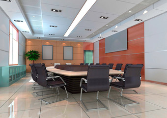 3d meeting room.