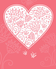 Floral heart design