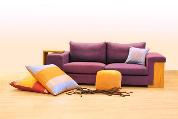 Purple sofa