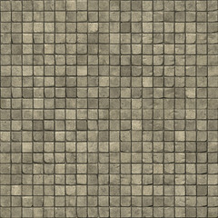 Fototapeta premium large 3d render of a beige stone mosaic wall floor